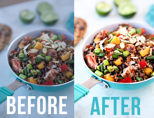 Professional food photo editing for restaurant and e-commerce