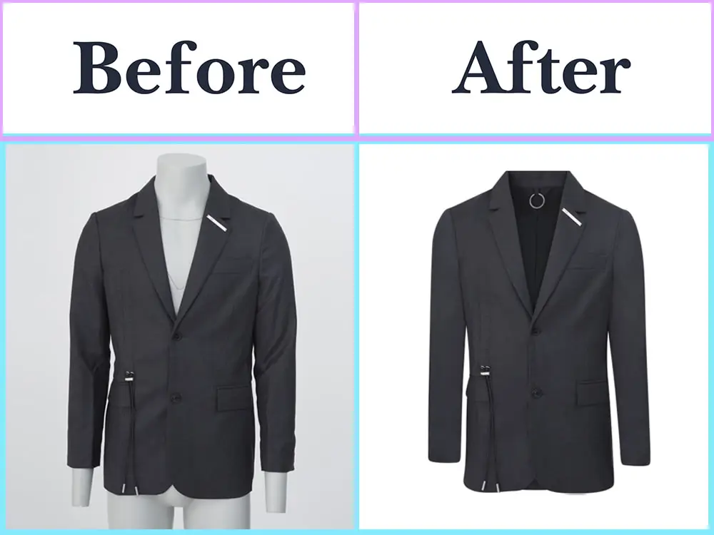 Professional men's clothing photo editing for e-commerce