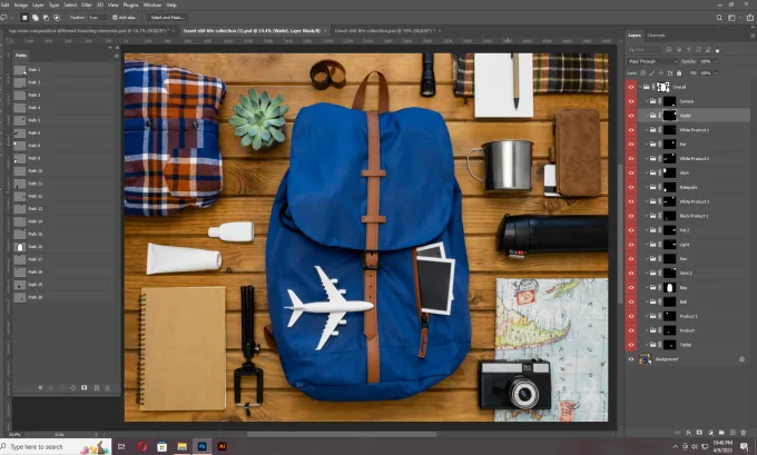 Multiple clipping path service for complex product image editing