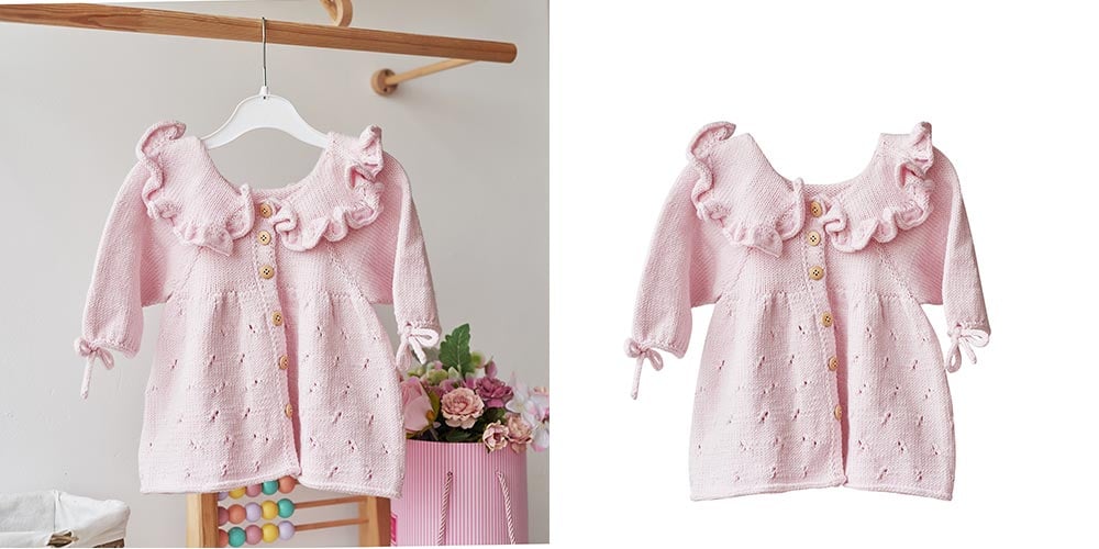 High-quality retouching of children's apparel product images