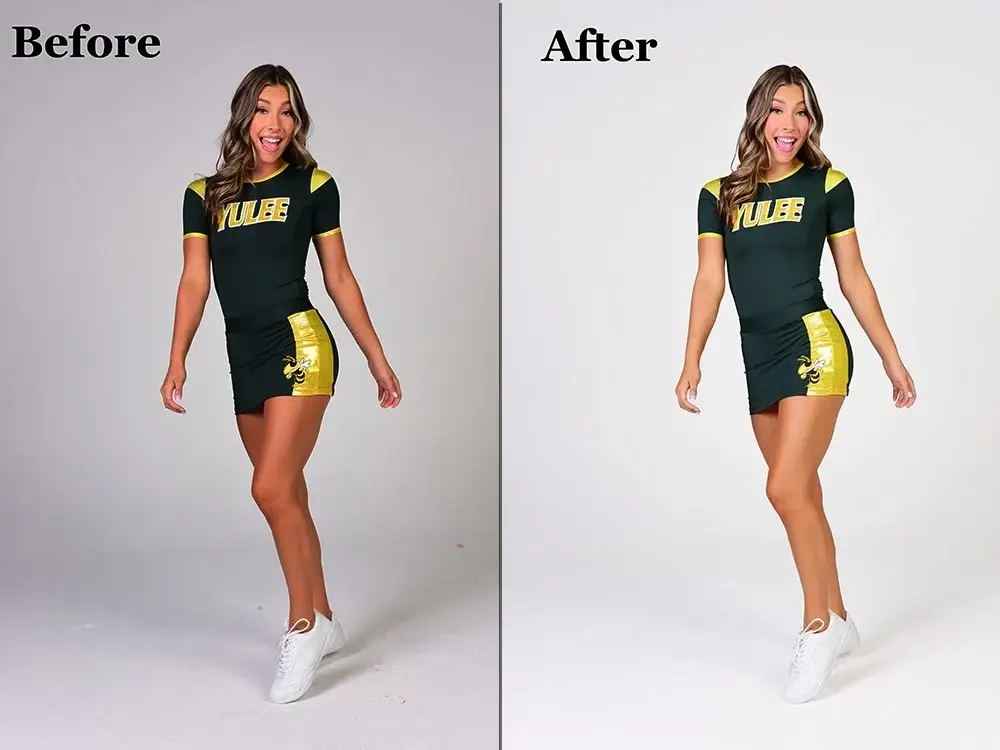 High-quality retouching of sportswear and athletic clothing images